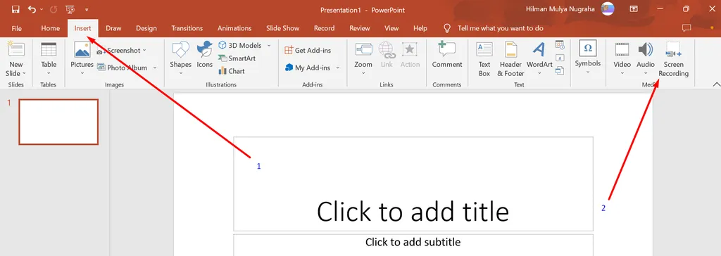 How to record screen using Microsoft PowerPoint 