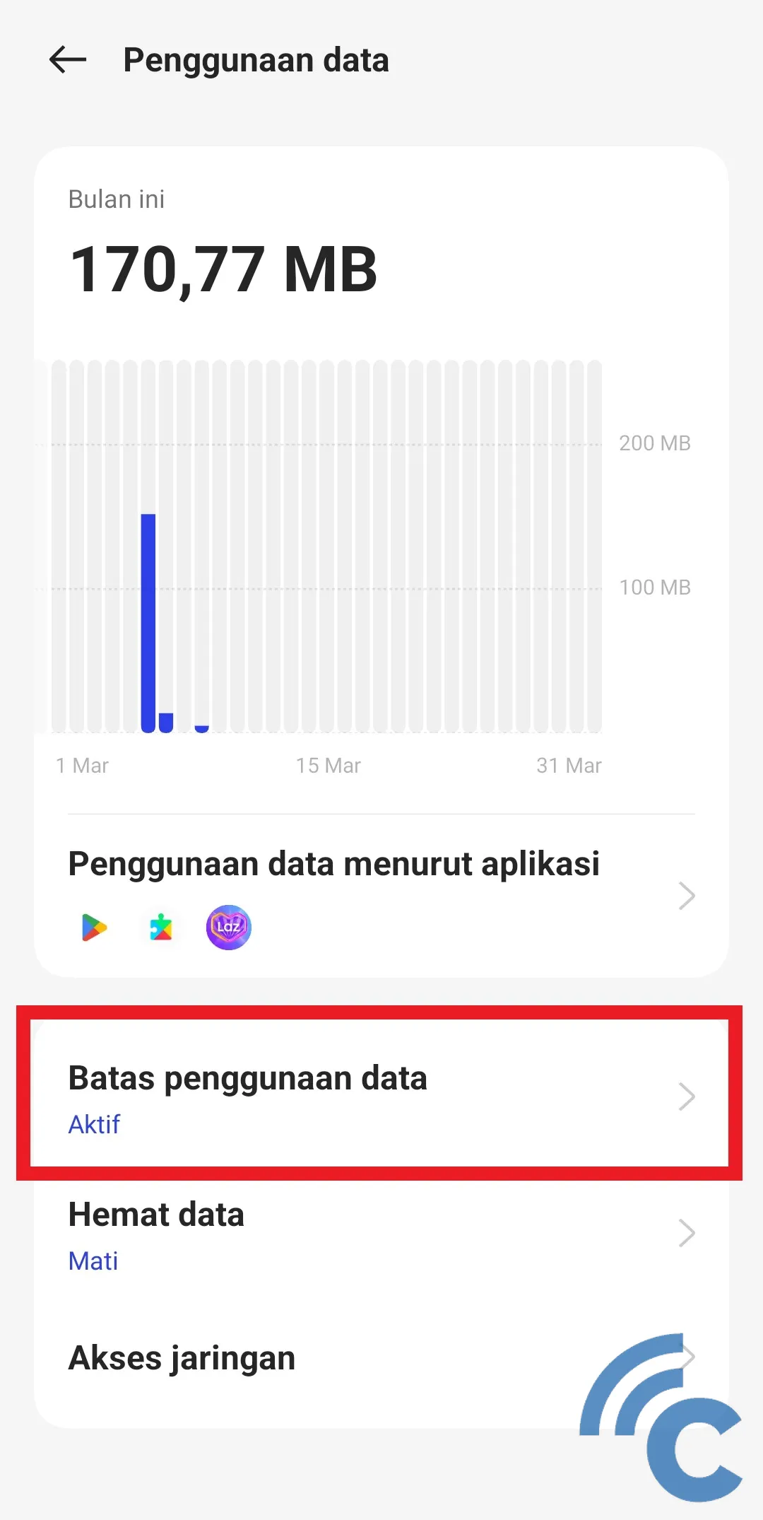 how to see realme cellphone data usage