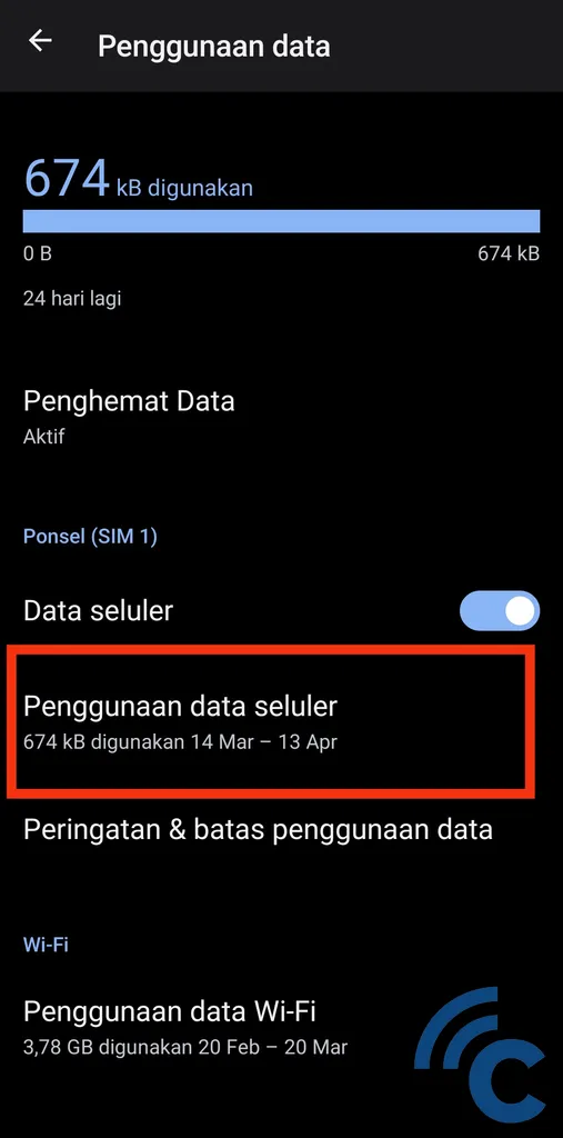 how to see data usage on asus cellphone