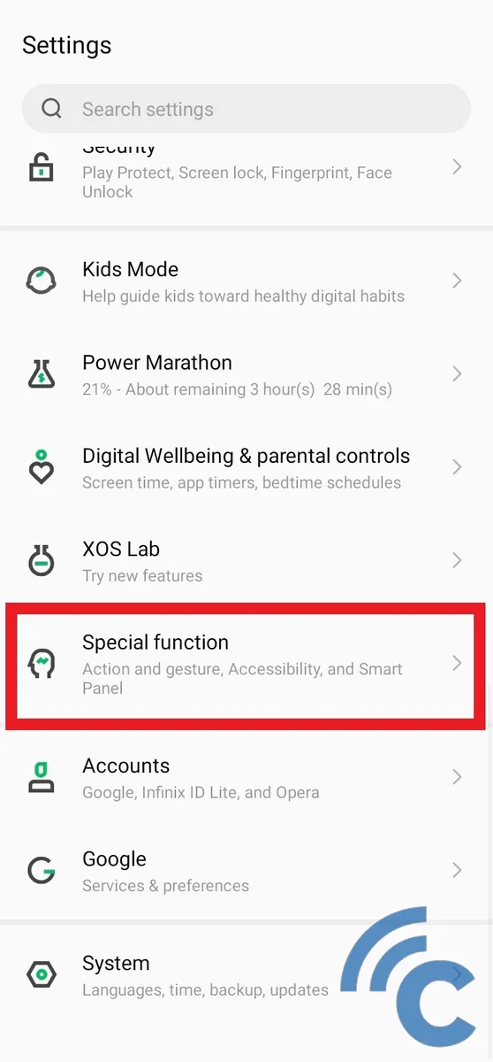 cara screenshot infinix smart 7