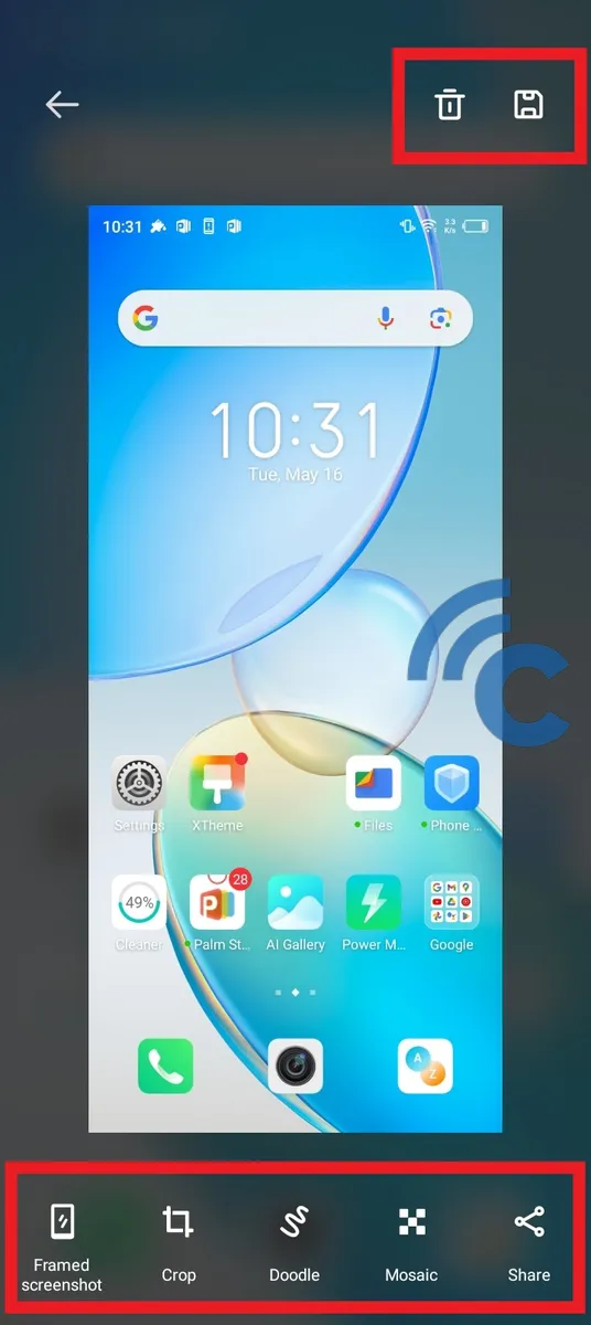 cara screenshot infinix smart 7