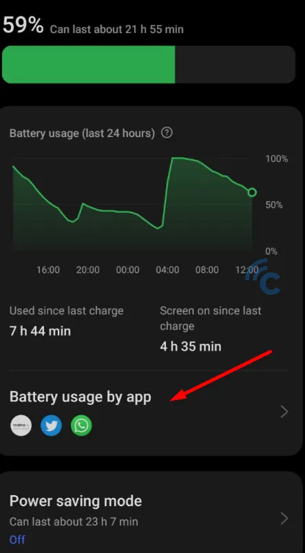 battery in Android phone