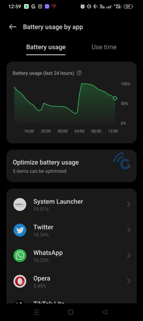battery in Android phone