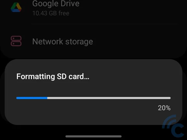 format SD card on cellphone