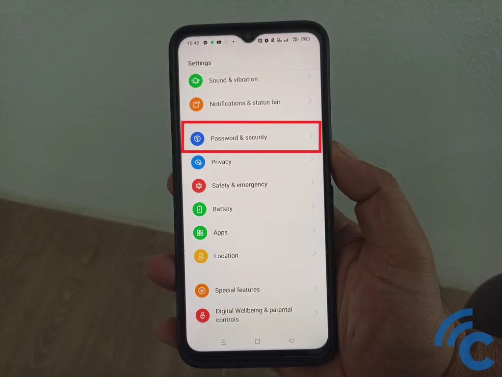 how to lock realme cellphone applications