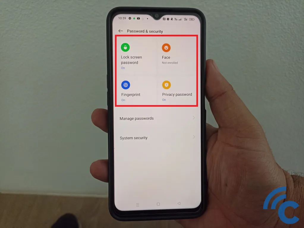how to lock realme cellphone applications