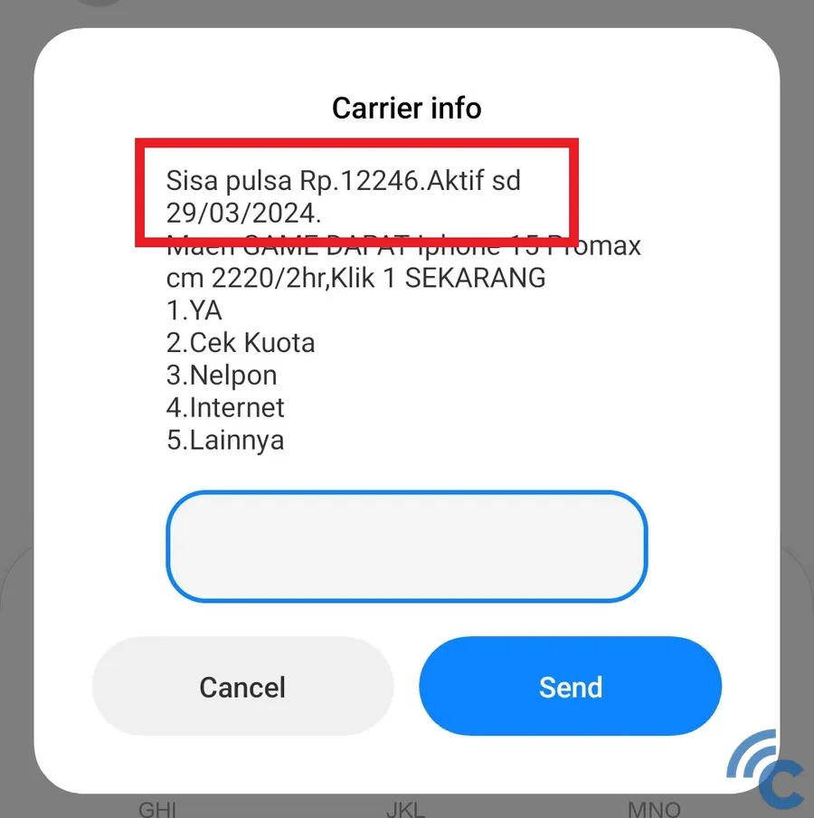 How to check remaining Telkomsel credit